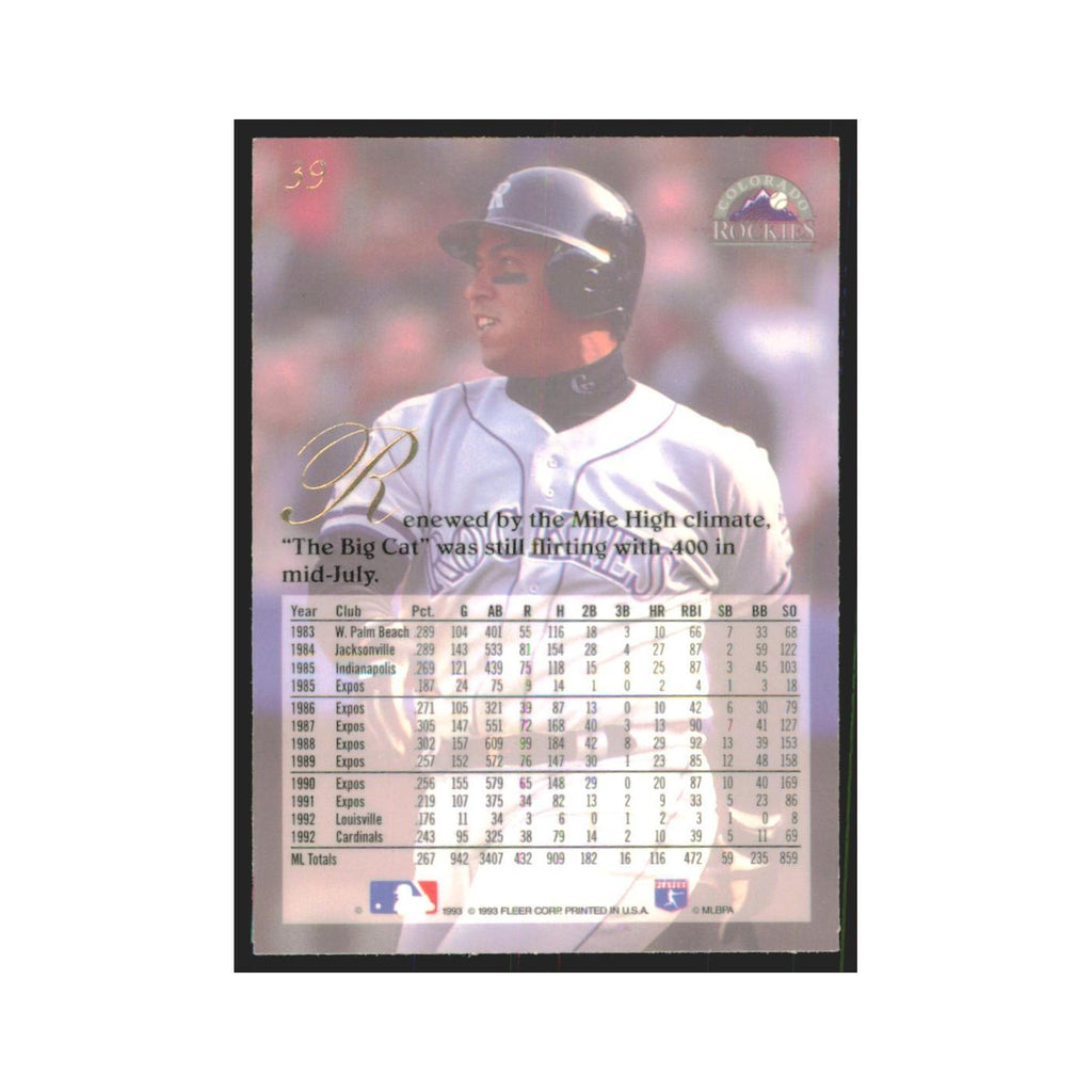 1993 Flair Andres Galarraga Rockies #39