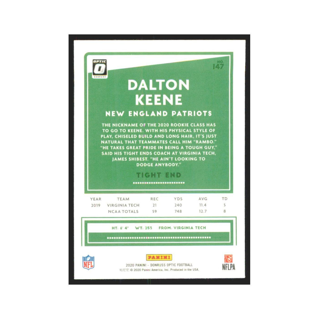 2020 Donruss Optic Dalton Keene RC Patriots #147