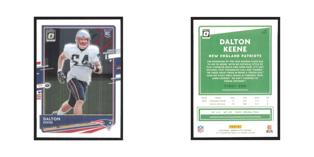 2020 Donruss Optic Dalton Keene RC Patriots #147