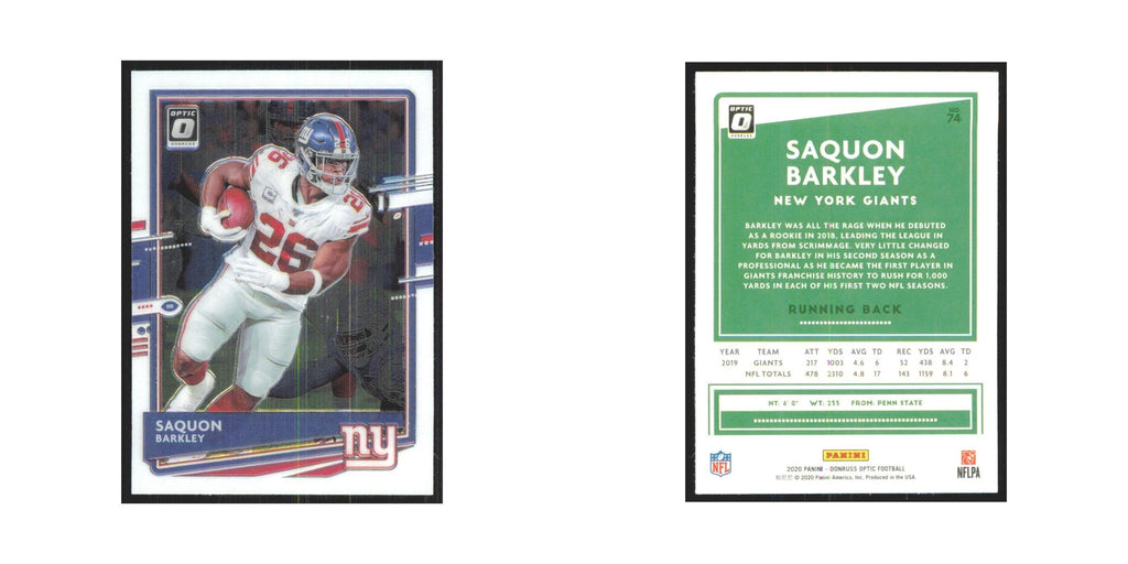 2020 Donruss Optic Saquon Barkley Giants #74