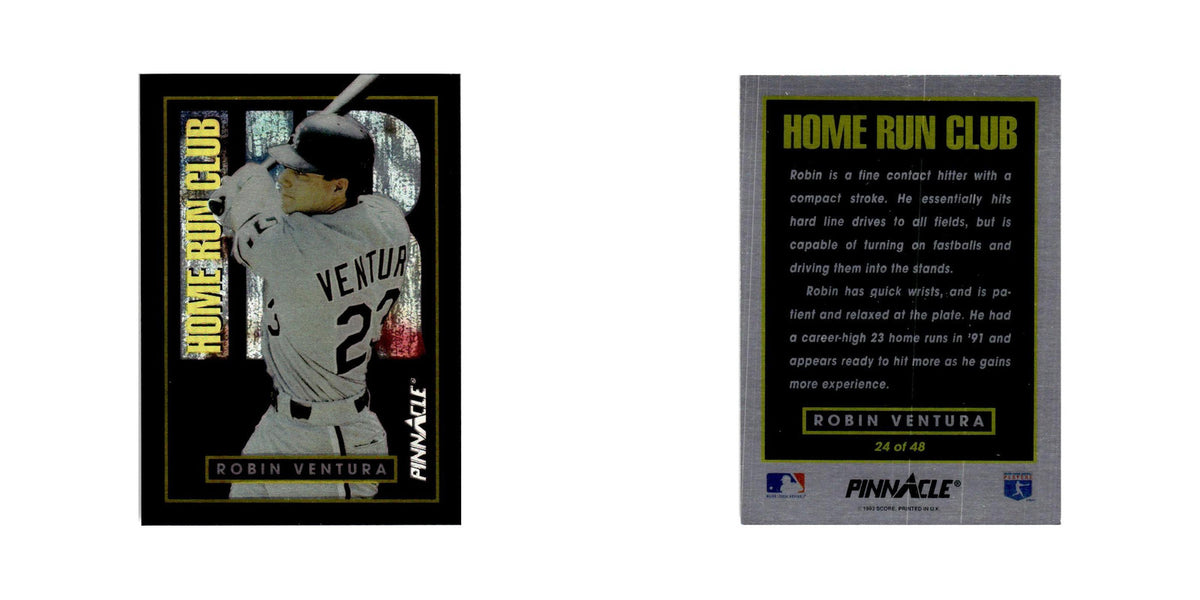 Robin Ventura 1993 Pinnacle Home Run Club #24 Chicago White Sox Baseball Card NM