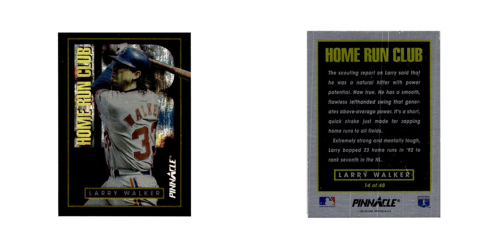 Larry Walker 1993 Pinnacle Home Run Club #14 Montreal Expos Baseball Card NM