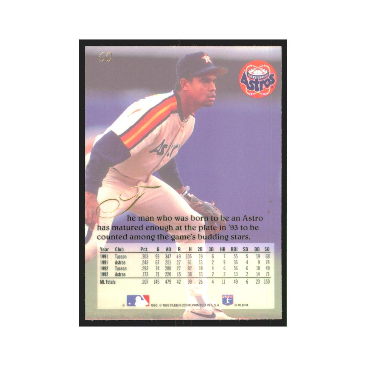 1993 Flair Andujar Cedeno Astros #60