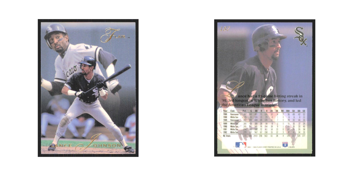 1993 Flair Lance Johnson White Sox #187