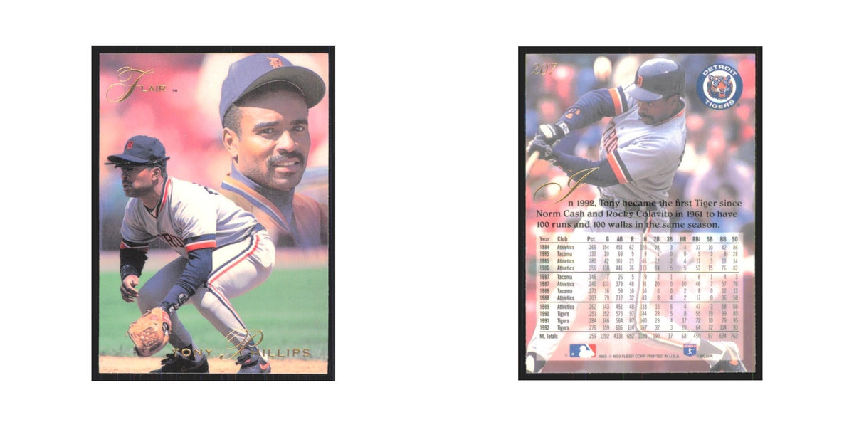 1993 Flair Tony Phillips Tigers #207