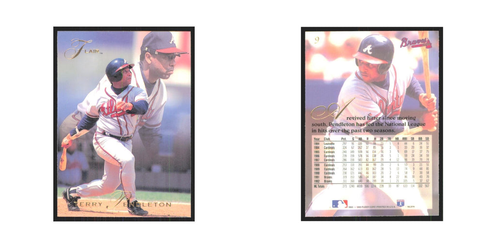 1993 Flair Terry Pendleton Braves #9