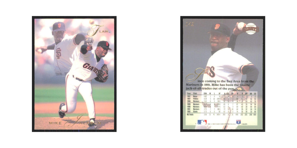 1993 Flair Mike Jackson Giants #142