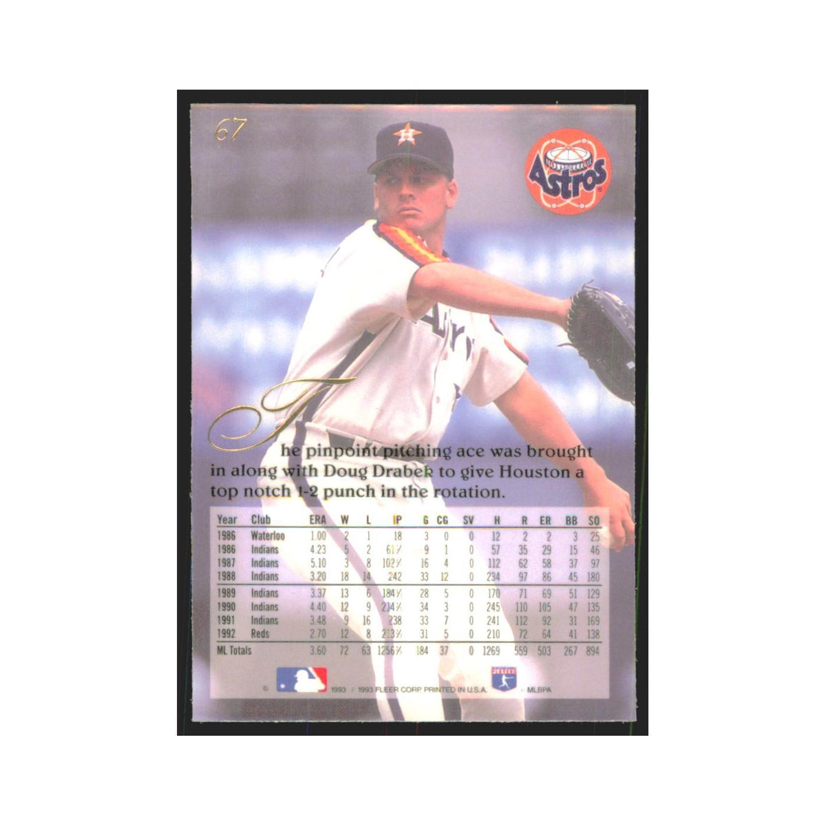 1993 Flair Greg Swindell Astros #67