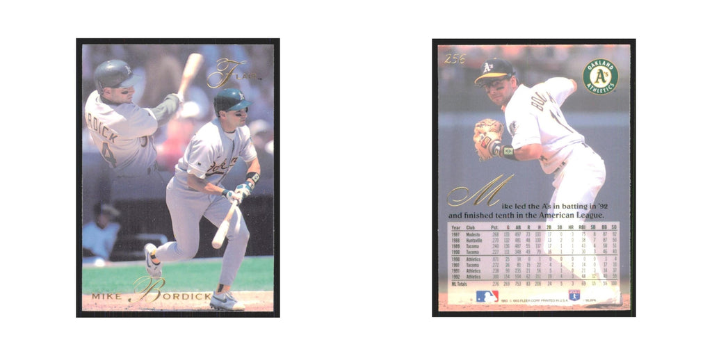 1993 Flair Mike Bordick Athletics #256
