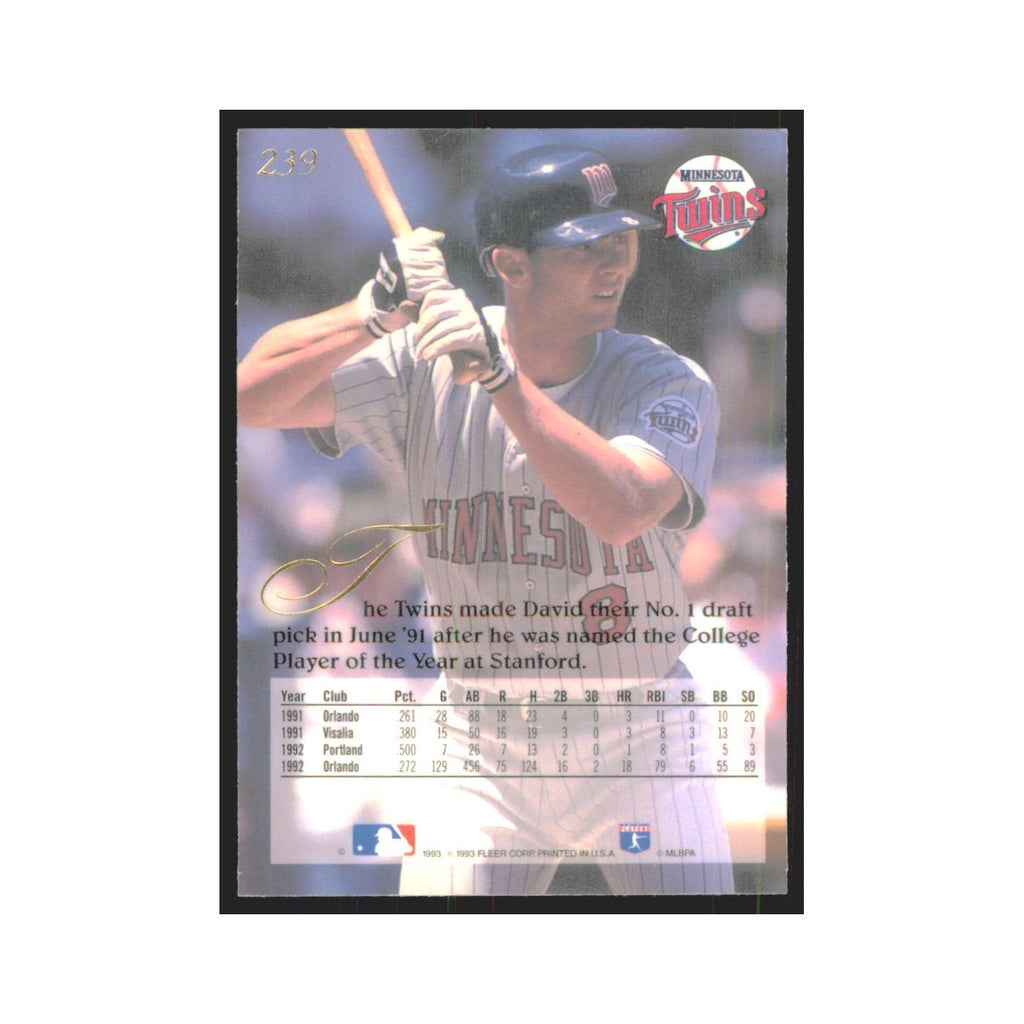 1993 Flair David McCarty Twins #239