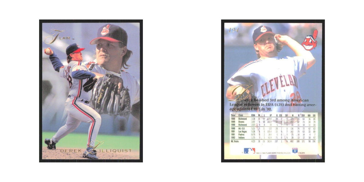 1993 Flair Derek Lilliquist Indians #194