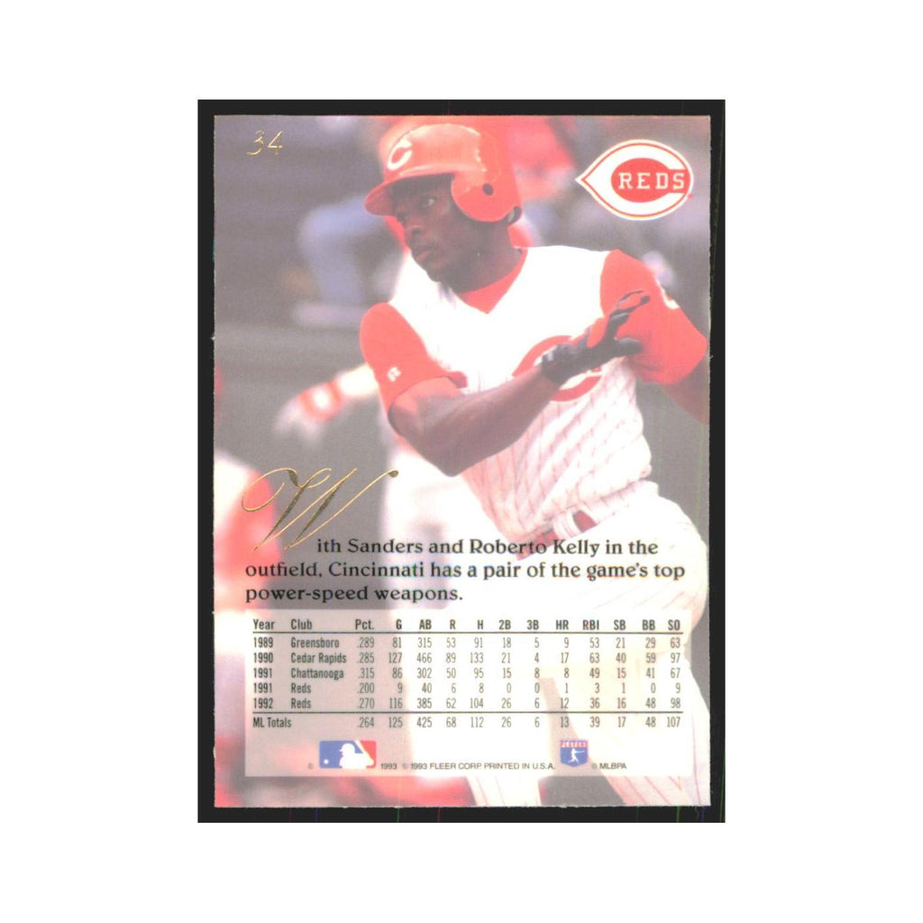 1993 Flair Reggie Sanders Reds #34