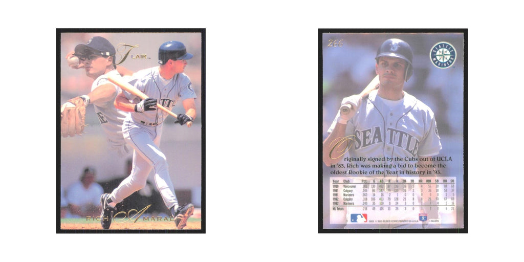 1993 Flair Rich Amaral Mariners #266
