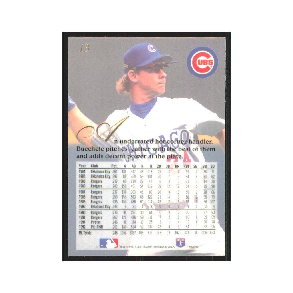 1993 Flair Steve Buechele Cubs #13