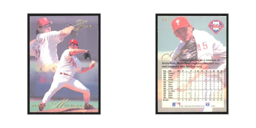 1993 Flair Terry Mulholland Phillies #106