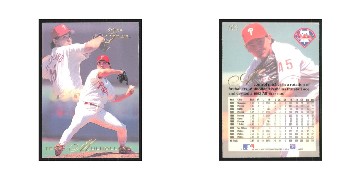 1993 Flair Terry Mulholland Phillies #106