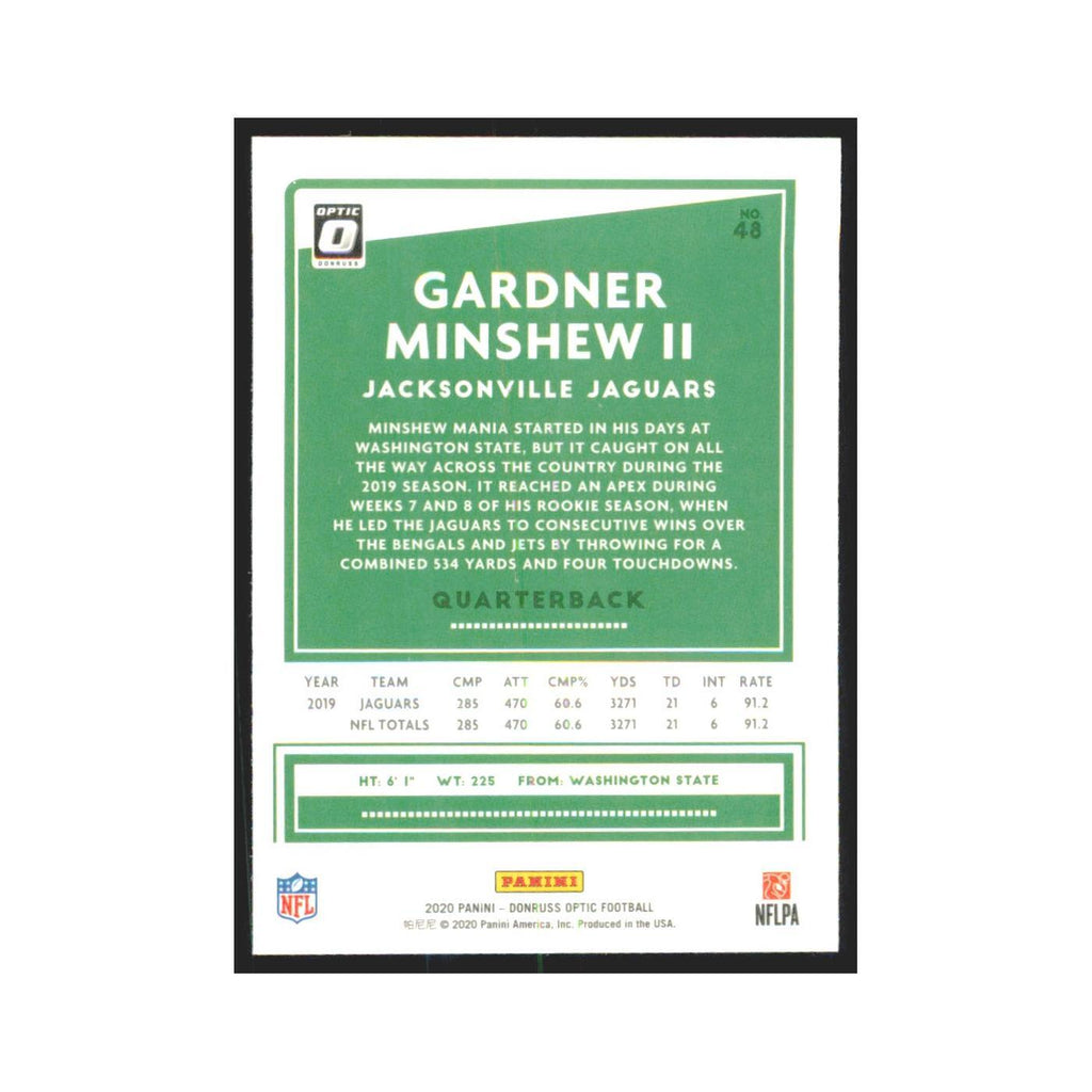 2020 Donruss Optic Gardner Minshew II Jaguars #48