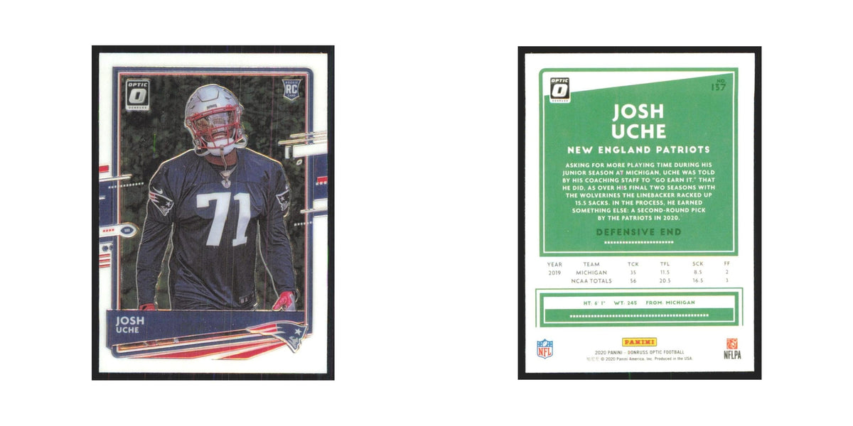 2020 Donruss Optic Josh Uche RC Patriots #137