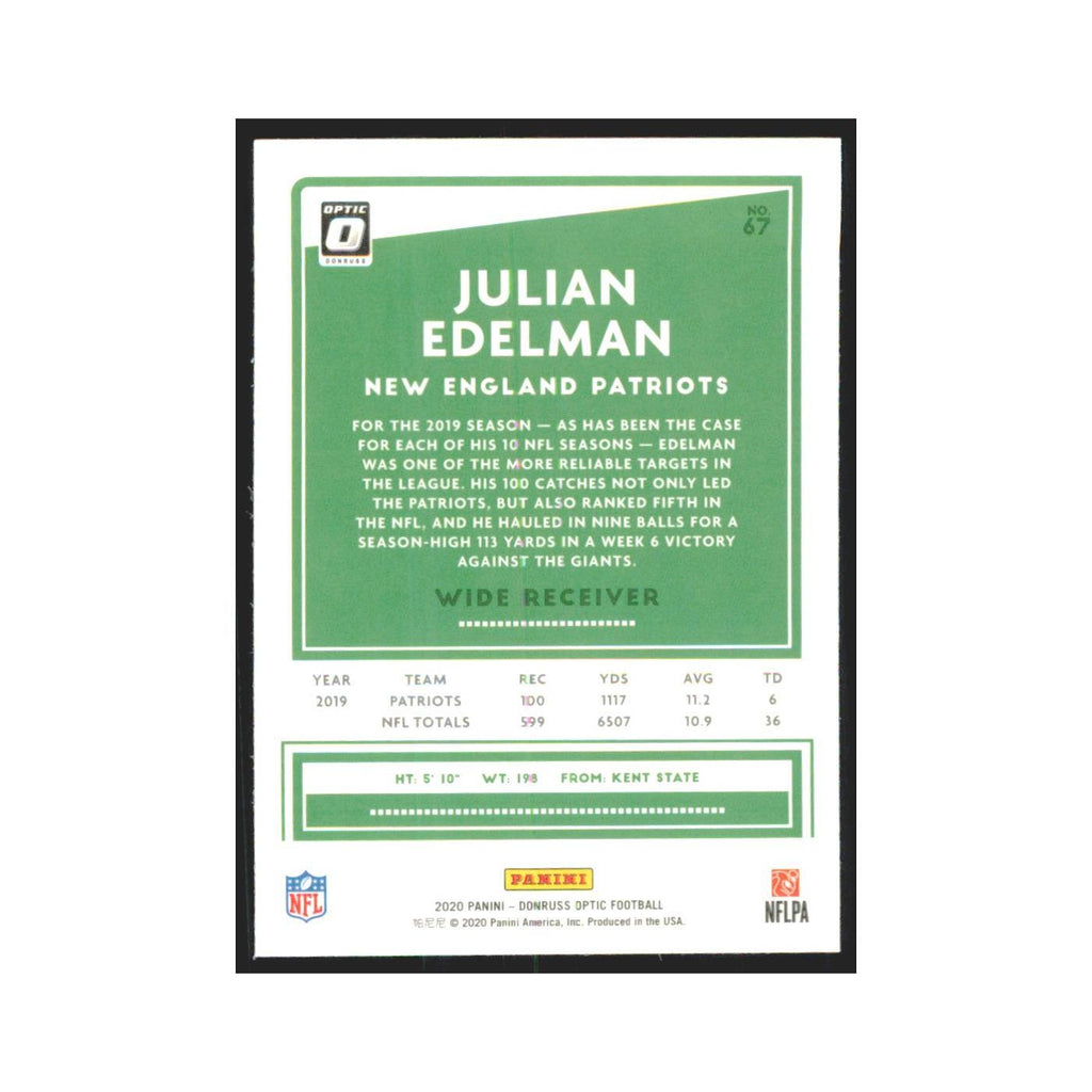 2020 Donruss Optic Julian Edelman Patriots #67