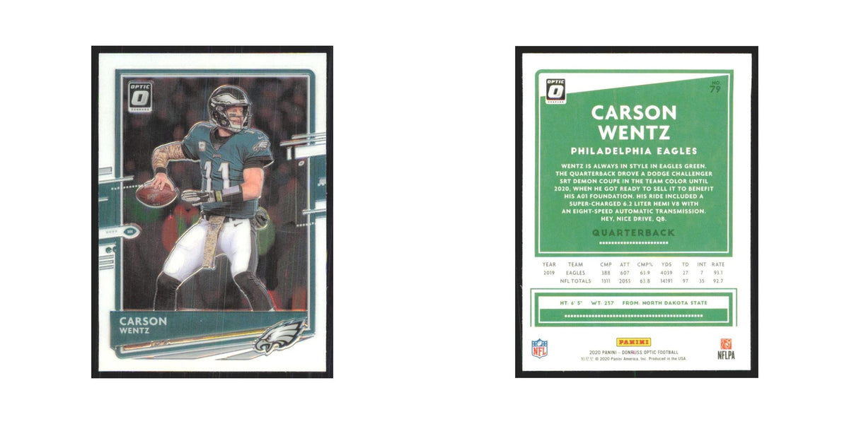 2020 Donruss Optic Carson Wentz Eagles #79