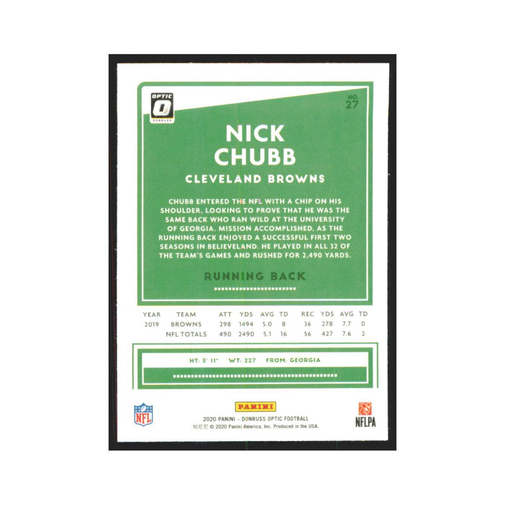 2020 Donruss Optic Nick Chubb Browns #27