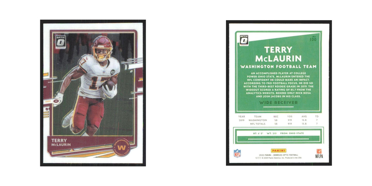 2020 Donruss Optic Terry McLaurin Washington Football Team #100