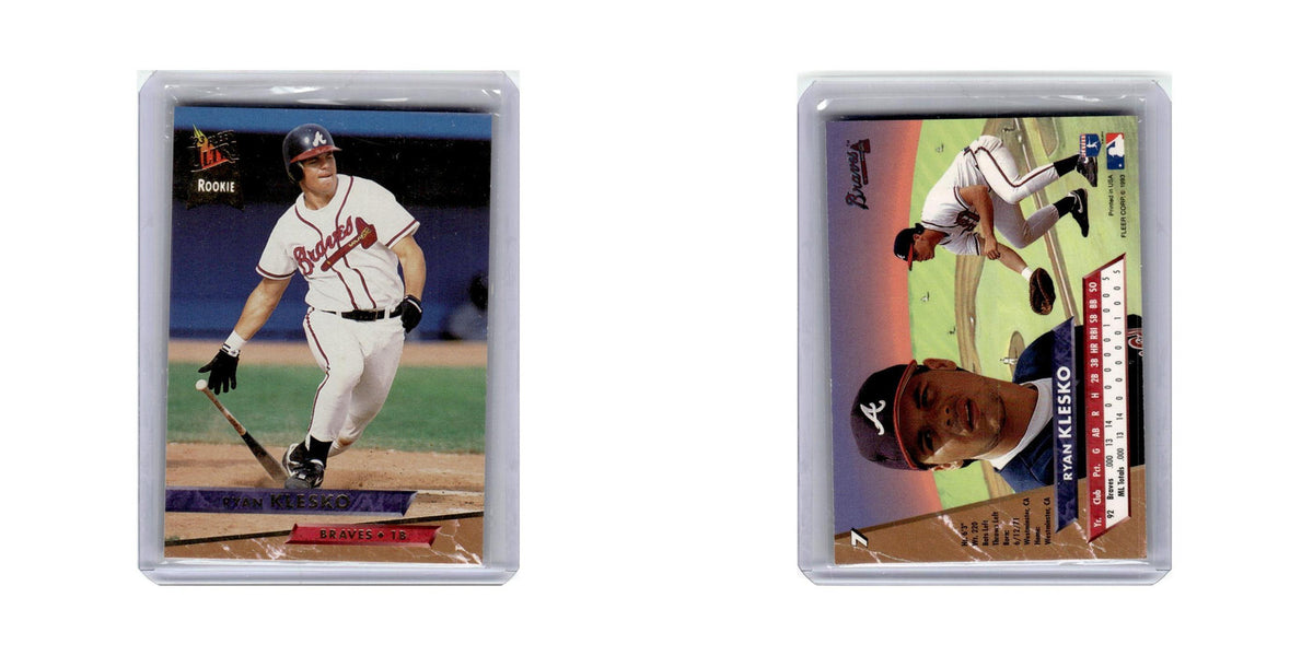 Ryan Klesko 1993 Fleer Ultra #7 Atlanta Braves Baseball Card NM