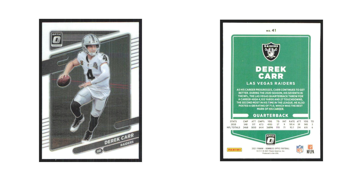 2021 Donruss Optic Derek Carr Raiders #41