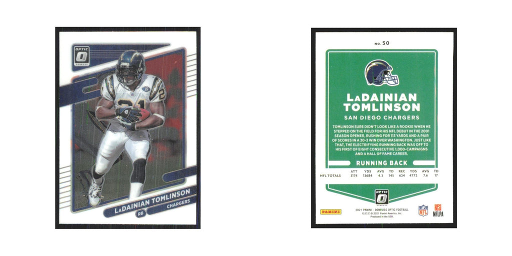 2021 Donruss Optic LaDainian Tomlinson San Diego Chargers #50