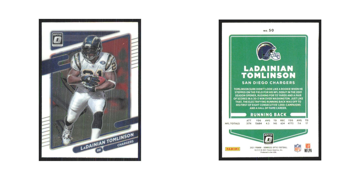 2021 Donruss Optic LaDainian Tomlinson San Diego Chargers #50