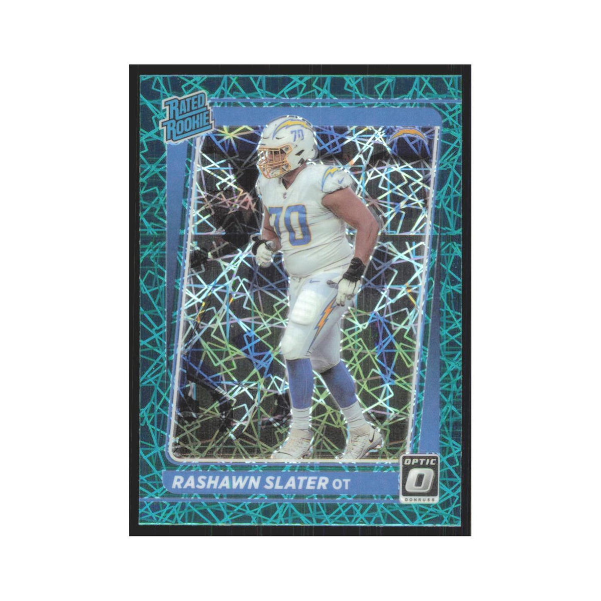 2021 Donruss Optic Green Lazer Rashawn Slater RC Chargers #263