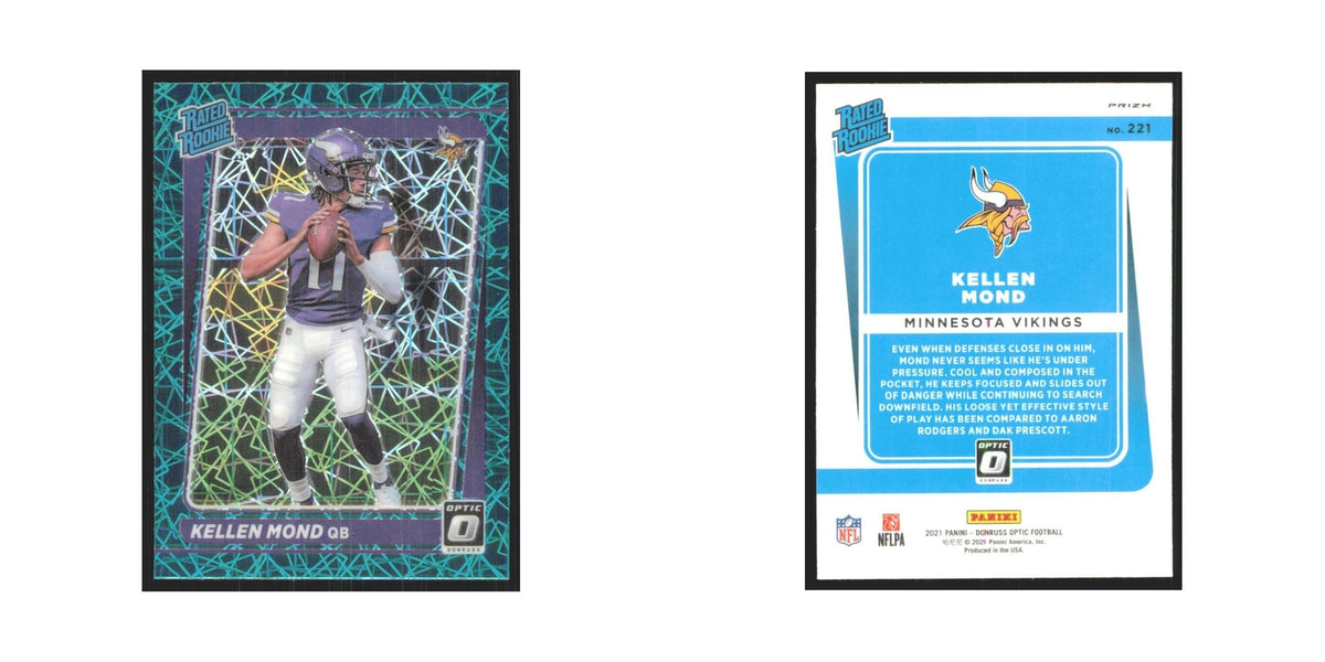 2021 Donruss Optic Green Lazer Kellen Mond RC Vikings #221