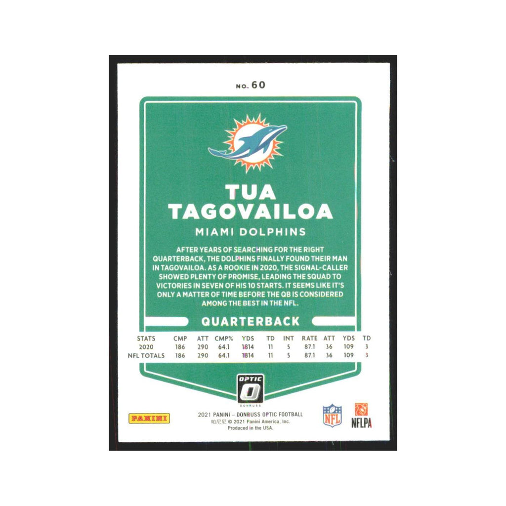 2021 Donruss Optic Tua Tagovailoa Dolphins #60
