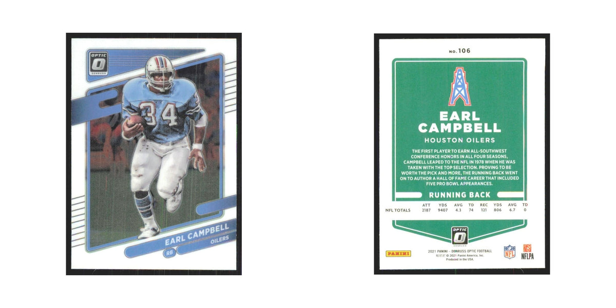 2021 Donruss Optic Earl Campbell Houston Oilers #106