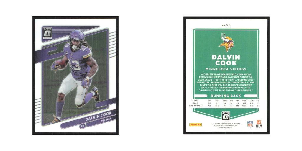 2021 Donruss Optic Dalvin Cook Vikings #98
