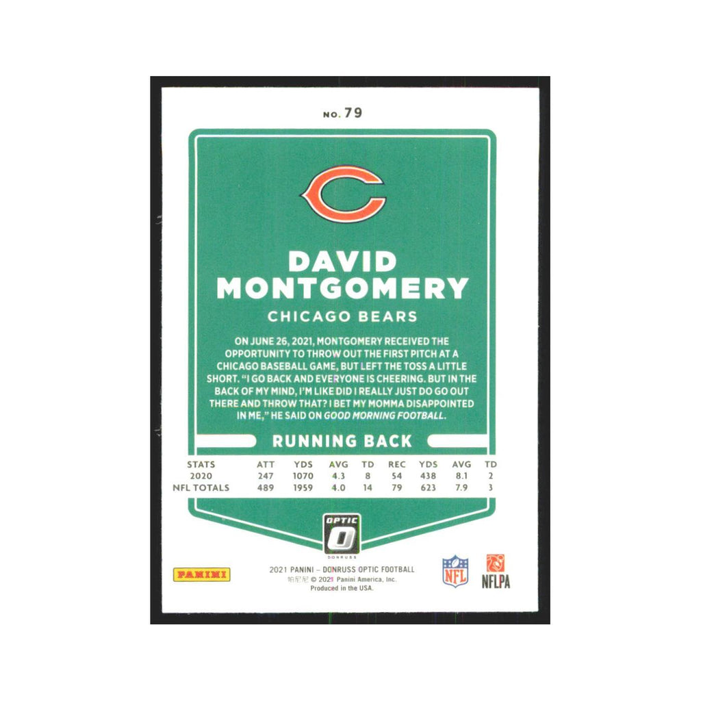 2021 Donruss Optic David Montgomery Bears #79