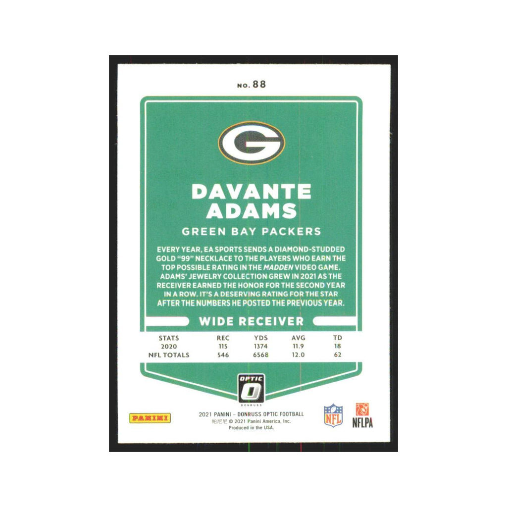 2021 Donruss Optic Davante Adams Packers #88
