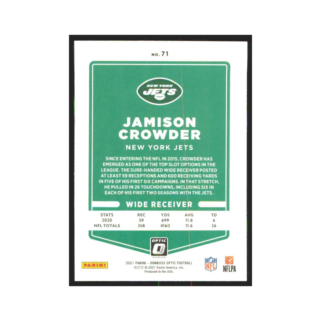 2021 Donruss Optic Jamison Crowder Jets #71