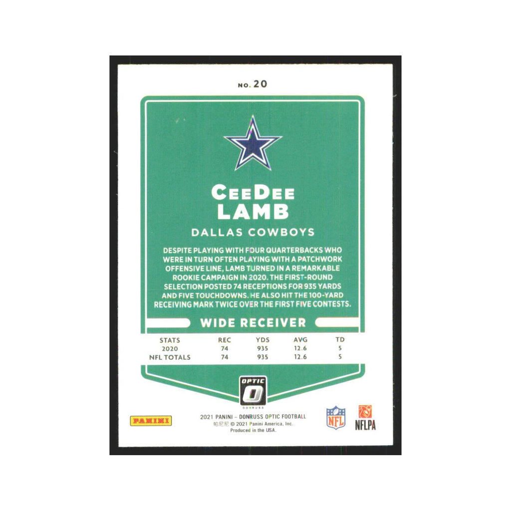 2021 Donruss Optic CeeDee Lamb Cowboys #20