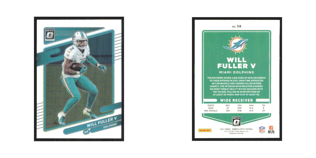 2021 Donruss Optic Will Fuller V Dolphins #58