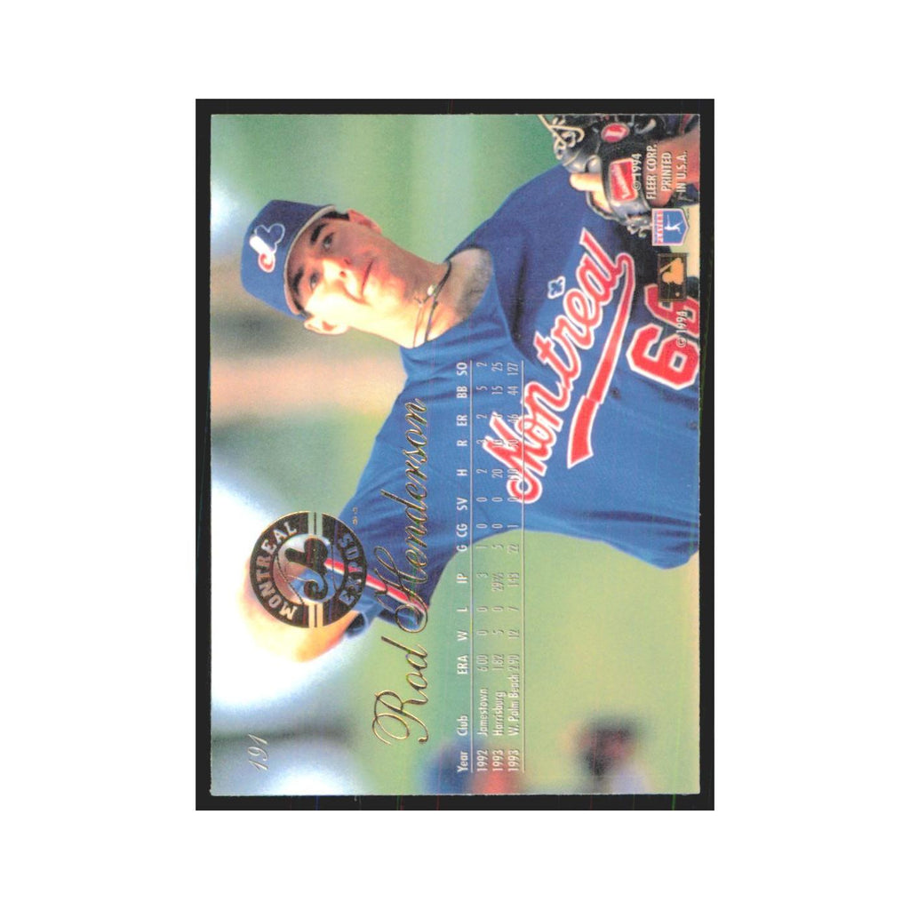 1994 Flair Rod Henderson Montreal Expos #191.0