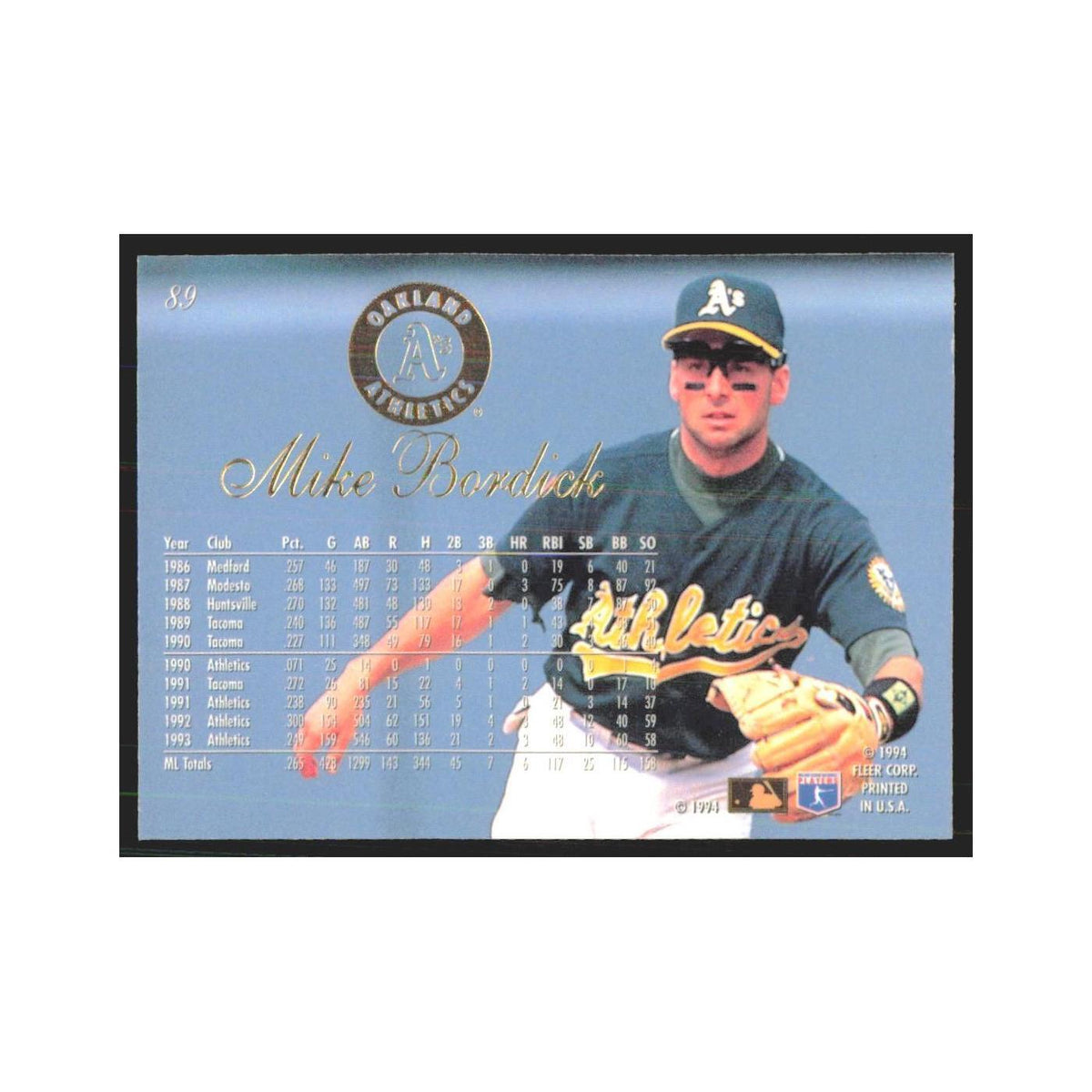 1994 Flair Mike Bordick Athletics #89.0