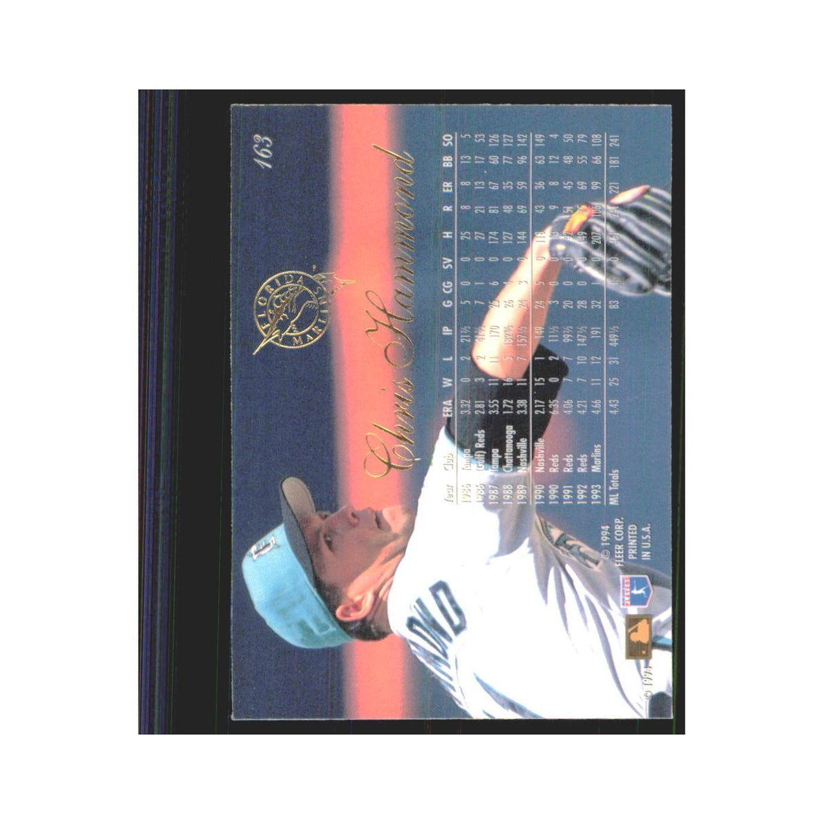 1994 Flair Chris Hammond Florida Marlins #163.0