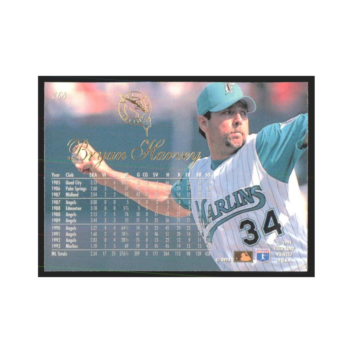 1994 Flair Bryan Harvey Florida Marlins #164.0