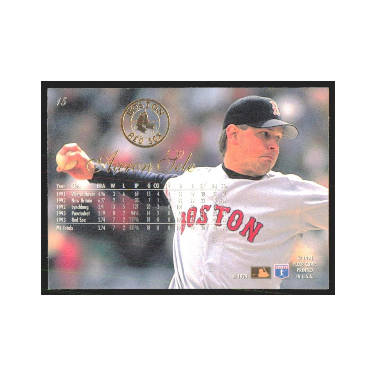 1994 Flair Aaron Sele Red Sox #15.0