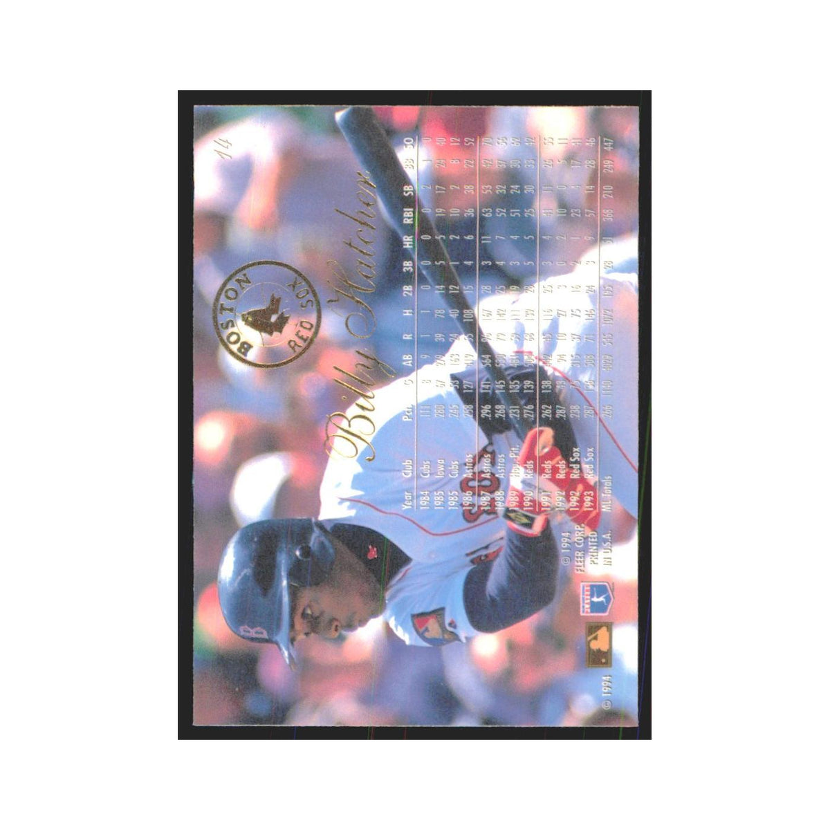 1994 Flair Billy Hatcher Red Sox #14.0