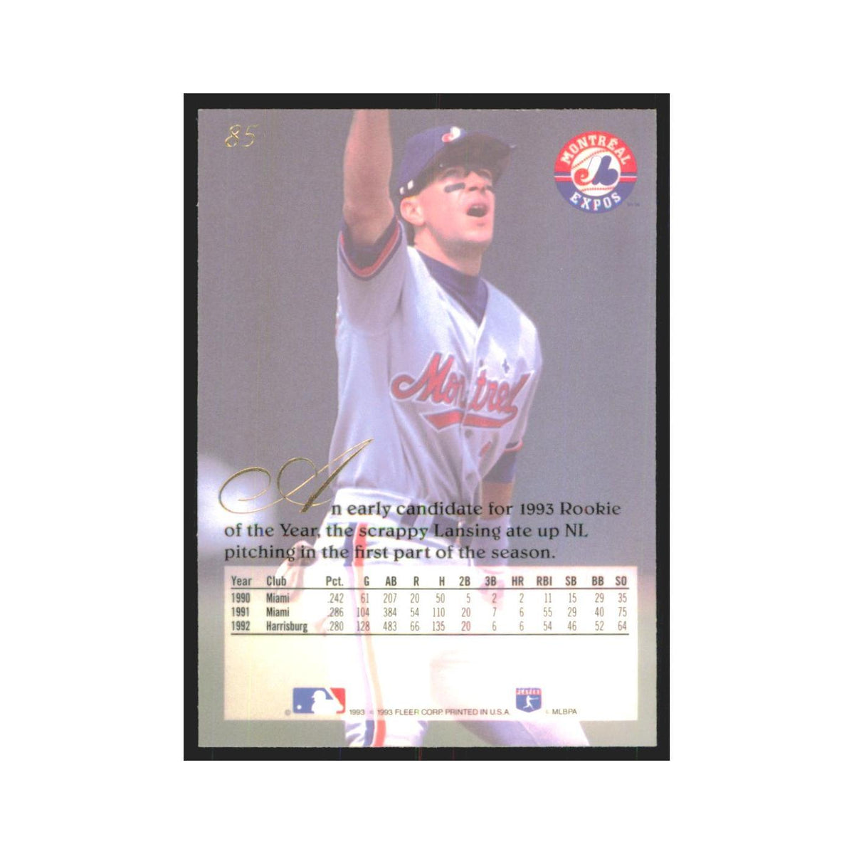 1994 Flair Mike Lansing Montreal Expos #85.0