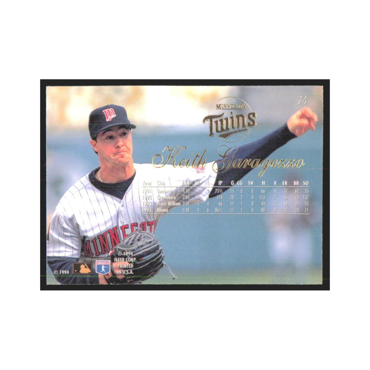 1994 Flair Keith Garagozzo Twins #74.0
