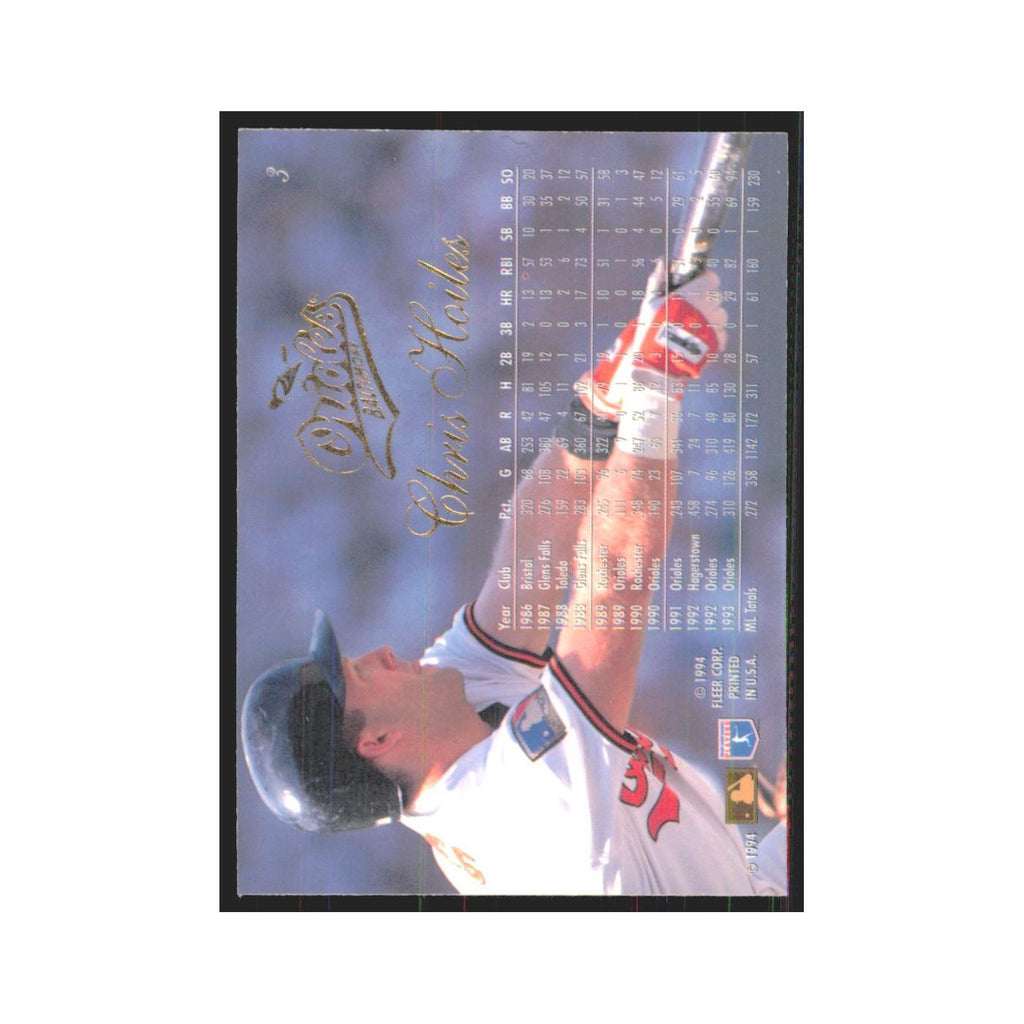 1994 Flair Chris Hoiles Orioles #3.0