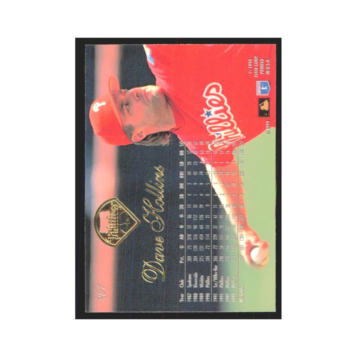 1994 Flair Dave Hollins Phillies #207.0